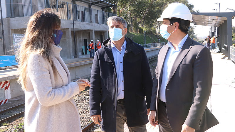 Galmarini, Marinucci y concejales del FR TODOS recorrieron las obras de renovación en la estación Montes Foto 2