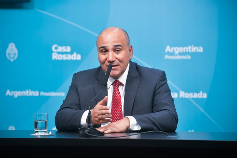 Manzur tras la reunión de gabinete: "El gobierno anterior fue el que se endeudó, nosotros logramos encauzar la deuda con el Fondo" MANZUR CONF DE PRENSA JGM2733IS EDIT