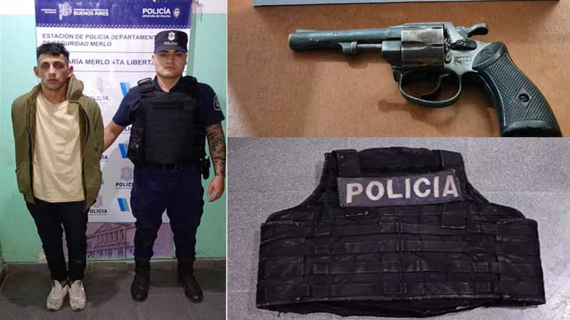 Quiso escapar de un control policial pero acabó detenido: Estaba armado y tenía puesto un chaleco de la Policía Sin Titulo 3 7