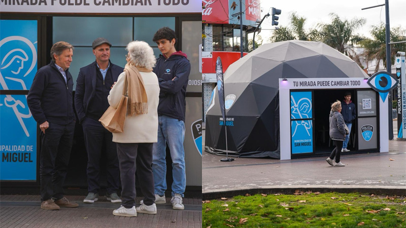 Capacitaciones exprés en “Ojos en alerta”: Instalan un domo para realizarlas en la plaza central de San Miguel Sin Titulo 3 11