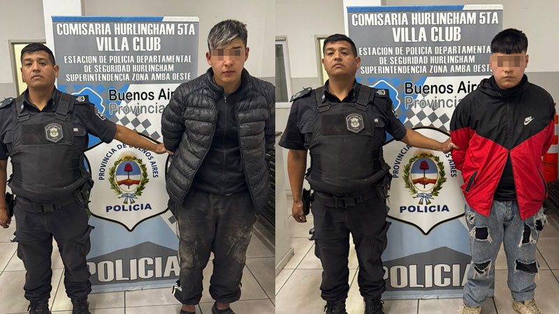 La Policía de Hurlingham capturó a los motochorros que habían robado a una repartidora de "Pedidos ya" en Villa Club Detenidos Villa Club