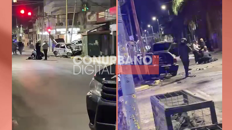 Escapaban de la Policía de San Miguel, chocaron contra un auto y por poco todo no termina en tragedia Persecucion San Miguel
