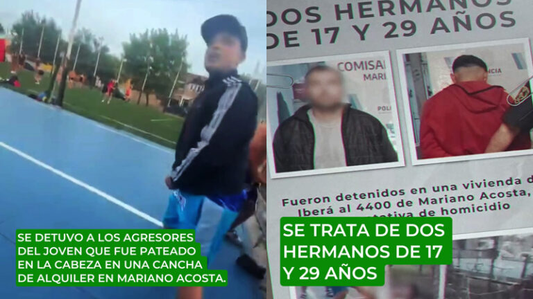 Dos detenidos por la brutal golpiza a un joven en una cancha de alquiler en Mariano Acosta detenidos mariano acosta