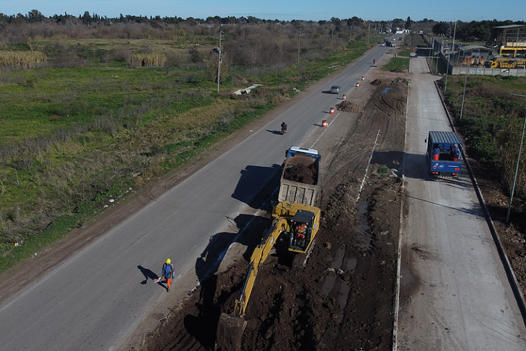 Ruta Provincial 1003: Avanza la obra de ampliación, en Merlo y Morón dji 0213
