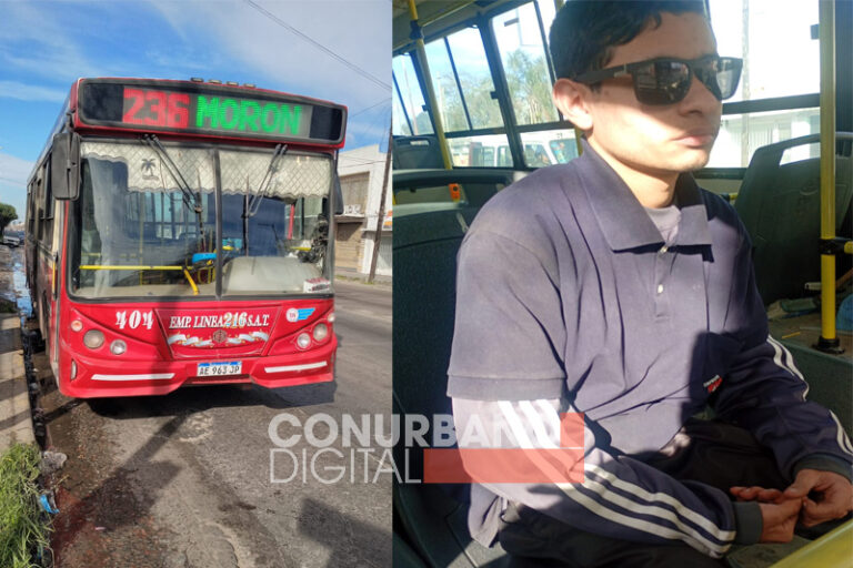 Colectivero por un día: Robó un interno de la línea 236, levantó pasajeros, chocó y terminó detenido se choreo un bondi
