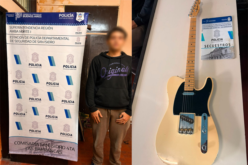 Encontró un aviso de venta de su guitarra robada en las redes: El sistema de seguridad de San Isidro diagramó un operativo cerrojo para recuperarla sin título 3