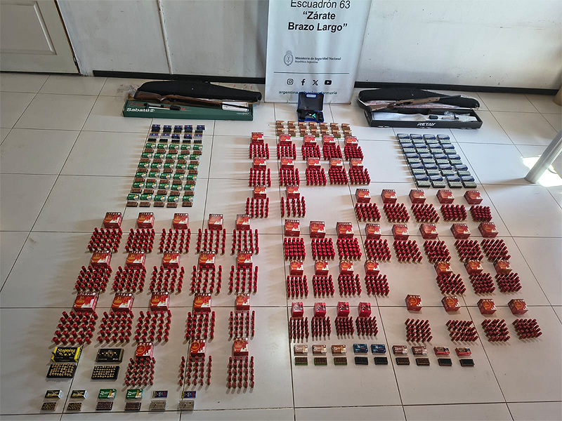 Enviaron por encomienda miles de municiones y cartuchos y tres arma de fuego: Las secuestró Gendarmería durante un control en Zárate sin título 1