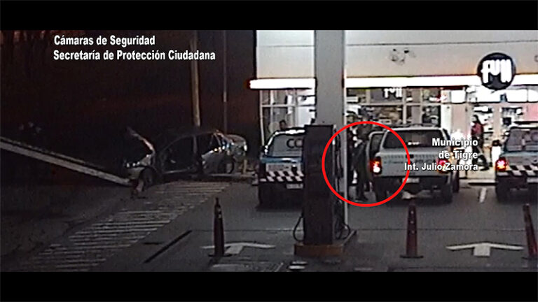 El choque de un automóvil contra una estación de servicio en Tigre terminó con un ocupante detenido: Tenía pedido de captura sin título 9