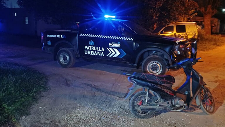 Moreno: Una alerta vecinal permitió recuperar una moto robada y secuestrar un arma en La Reja 1(1)
